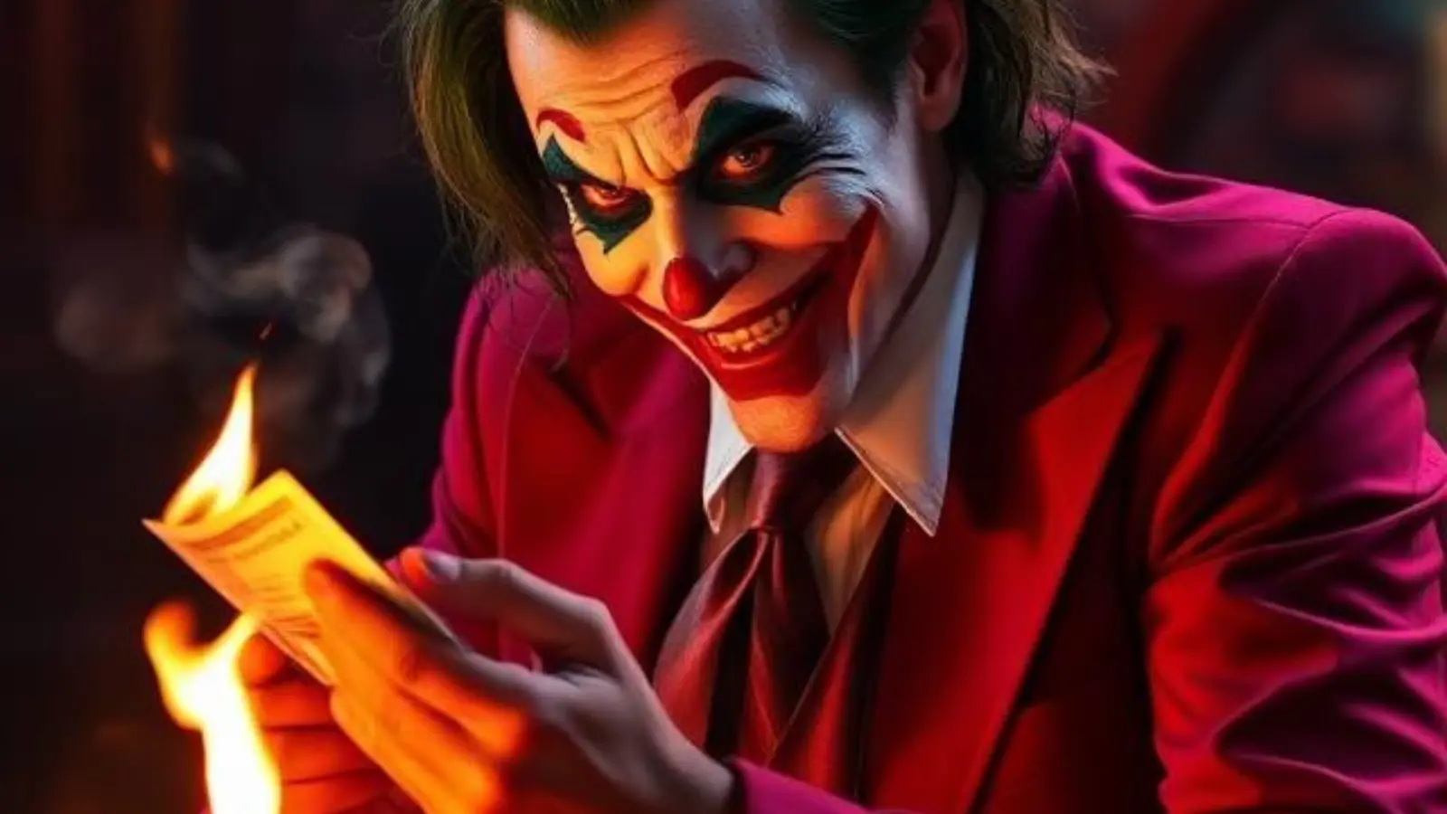 joker money burning