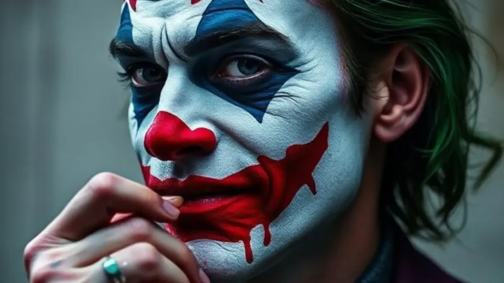 joker painting face