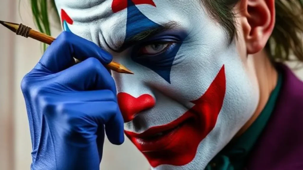 joker painting face