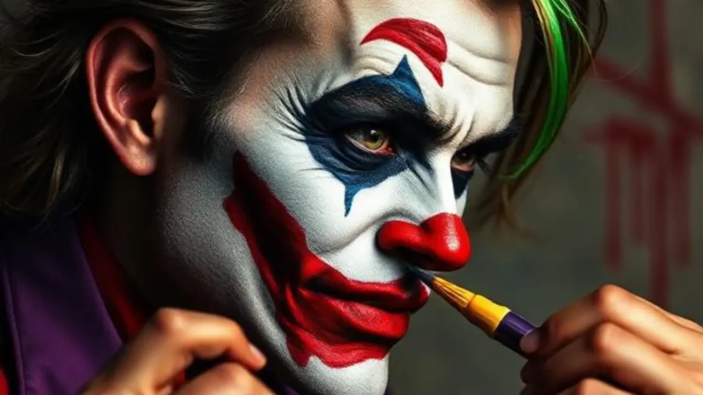 joker painting face