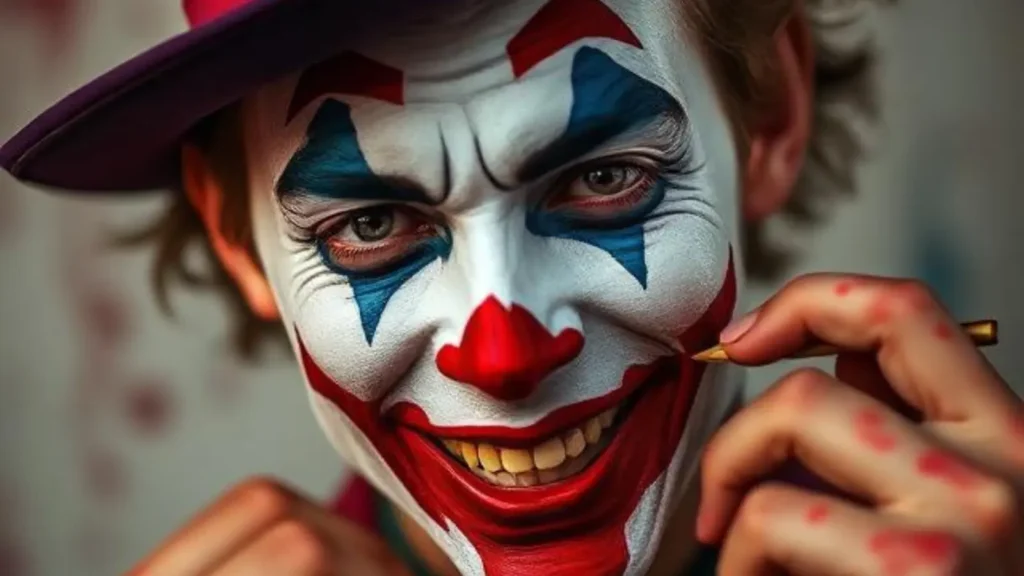 joker painting face