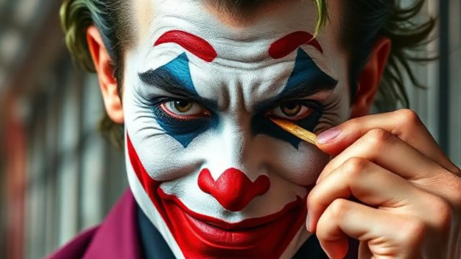 joker painting face