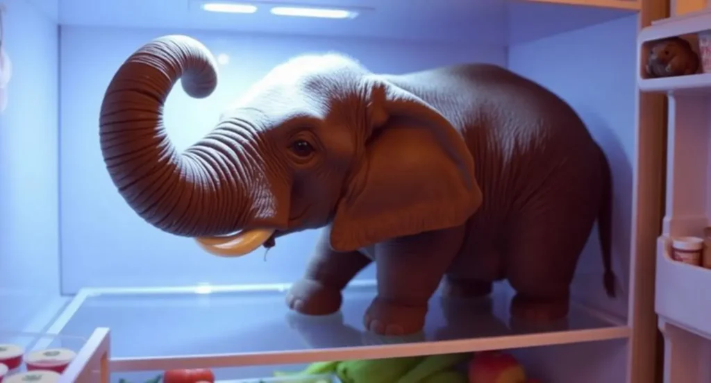 elephant in the fridge jokeโ